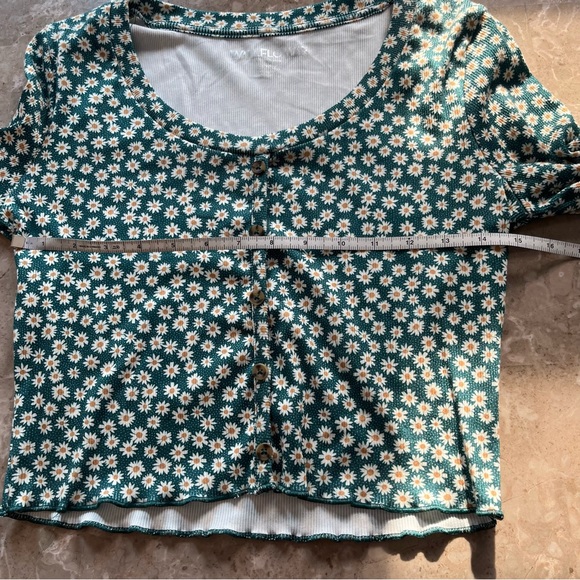 Wallflower green with yellow floral print size medium - Picture 6 of 8